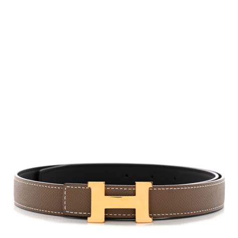 hermes h belt black etoupe|HERMES Swift Epsom 24mm Constance H Belt 80 32 Black .